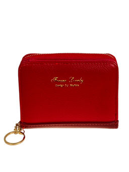 Женское портмоне из искусственной кожи, цвет красный