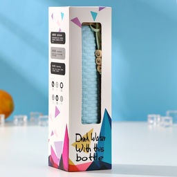 Бутылка для воды стеклянная «Леди», 360 мл, h=21 см, цвета МИКС