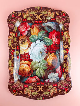 Поднос декор 44*30 см, 93675 прямоуг. металл 93675