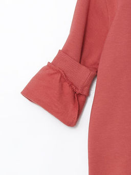 Bisiklet Yaka Uzun Kollu Bask?l? K?z Bebek Sweatshirt - Waikiki фото 2