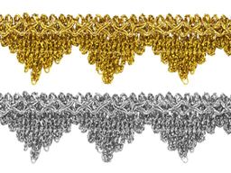 Gamma MTR-21 тесьма декоративная 26 мм 22.5 м  0.5 м под золото  фото 3