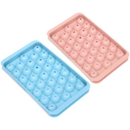 Цена за 5 шт. Форма для льда пластиковая "Шарики" 18*10*2см, цвета микс