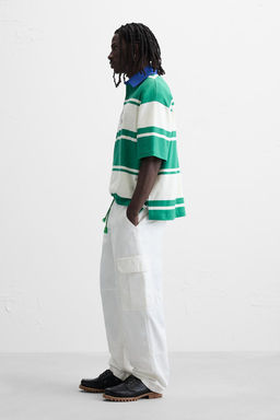 STRIPED TEXT POLO SHIRT - Zara фото 4