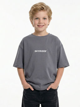 Футболка с принтом SKYRIDGE 22-9022 графит