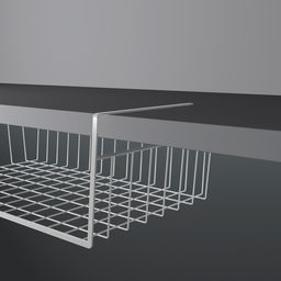 Корзина сетчатая навесная на полку Доляна, 35×23×12 см, белая