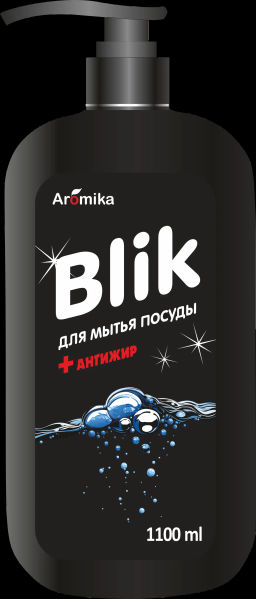 АРОМИКА "BLIK" (1100 мл-Дозатор) Ср-во д/посуды АНТИЖИР. (12)
