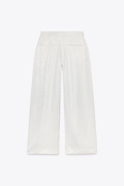 SATIN WIDE-LEG TROUSERS - Zara фото 4