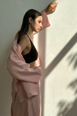 Костюм лён SET004/06/Нежно-розовый - M&G all natural фото 7