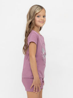 КР 302715-1/темная орхидея к553 фуфайка (футболка) для дев - Crockid фото 3