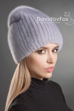 Шапка Бини норка сапфир