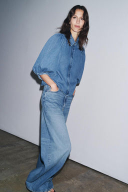 ZW COLLECTION HIGH-WAIST PALAZZO JEANS - Zara фото 9