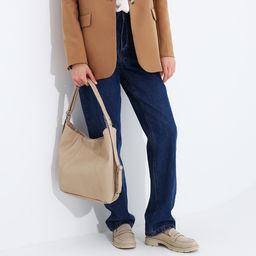 Сумка женская мешок на молнии, цвет бежевый - Simaland фото 8