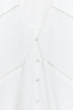 CAMISA POPEL?N BORDADOS / Blanco - Zara фото 10