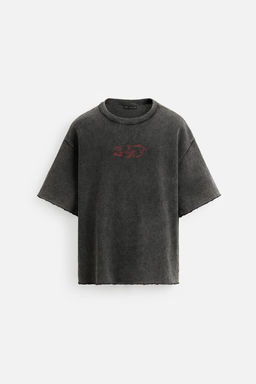 CONTRAST PRINT KNIT T-SHIRT - Zara фото 8