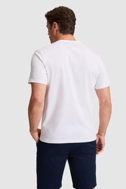 Erkek Beyaz Regular Fit Bisiklet Yaka Basic Ti__rt