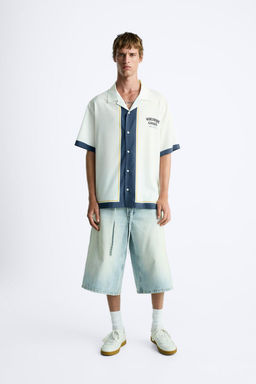 CONTRAST SATIN SHIRT - Zara фото 3