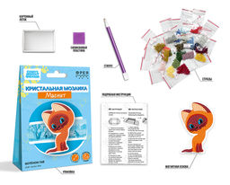 Кристальная (алмазная) мозаика ФРЕЯ CMF-ALVM-094 магнит Котёнок Гав 7 х 10 см