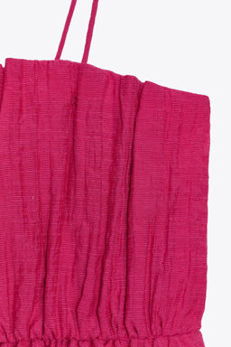 PRINTED SMOCKED CROP TOP - Zara фото 7