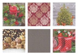 Love2art салфетки бумажные АССОРТИ 3х слойные SDD 33 x 33 12 шт. Набор №0517-10 Рождественская композиция
