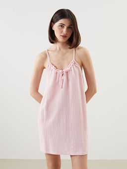 V Yaka Dokulu Ask?l? Kad?n Gecelik