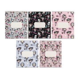 Набор тетрадей 12 листов в линейку Calligrata «На Стиле», обложка мелованный картон, ВД-лак, блок №2, белизна 75% (серые листы), 10 шт.