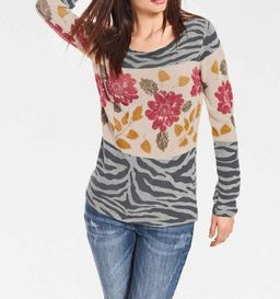 Пуловер, серо-бежевый