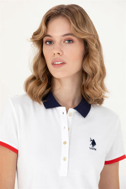 U. S. Polo Assn Женское белое трикотажное платье - U.s. polo assn фото 2