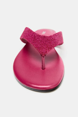 SANDALIA PLANA BEADS / Rosa - Zara фото 6