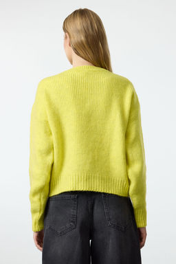 Lime Genis Kal?p Yumusak Dokulu Basic Triko Kazak TWOAW23KZ00185