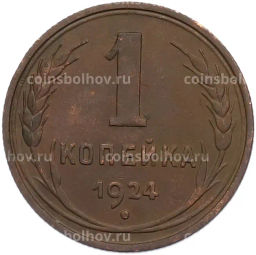 Монета 1 копейка 1924 года