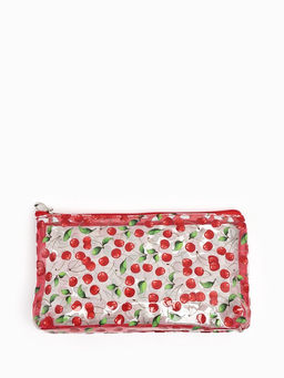 Косметичка ПВХ Вишня 25*5*15, отд на молнии, прозрачный