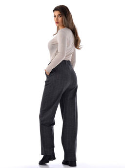 Теплые брюки из драпа c высокой посадкой - А+б коллекция фото 31