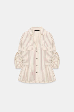 CAMISA SAFARI RAYAS / Crudo - Zara фото 5