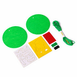 Елочный шар из фетра своими руками на новый год «Змея», набор для творчества