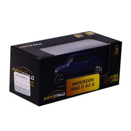 Машина металлическая MERCEDES-AMG C63 S COUPE, 1:64, цвет синий - Автоград фото 4