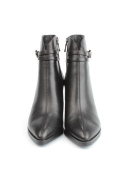 04-M3-L835 BLACK Ботильоны зимние женские (натуральная кожа, натуральный мех)