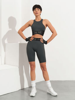 Велосипедки с высокой посадкой и брендированным поясом с силиконом - Eazyway фото 5