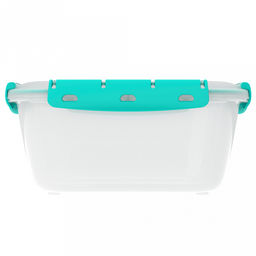 Контейнер для продуктов 3,9л, 26,8х22,6х11,9см, с клипсами, уплотнитель, полипропилен, подходит для СВЧ (Россия) - Домашняя мода фото 3