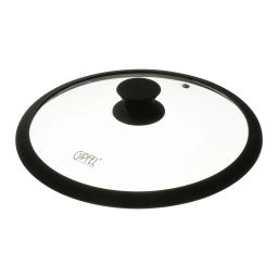 51726 GIPFEL Крышка стеклянная MOORE 26см с силиконовым ободом. Цвет: черный. Материал: закаленное стекло, силикон, нерж. сталь 18/8  фото 2