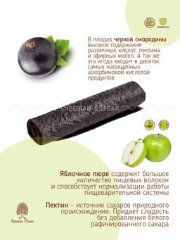 Ягодная пастила смородиновая, 100 г - Сибирский кедр фото 6