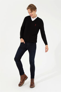 Мужской черный трикотажный свитер Basic - U.s. polo assn фото 7