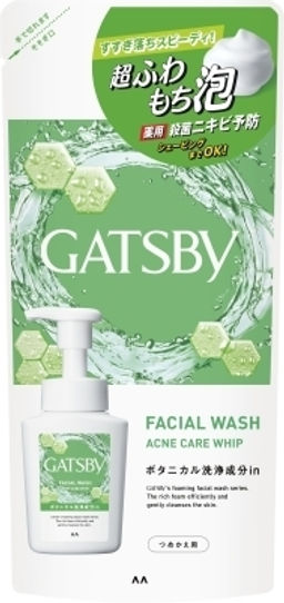 Мусс для умывания для жирной и проблемной кожи против акне с ароматом цитрусов Mandom, Gatsby, 130 мл (мягкая упаковка)