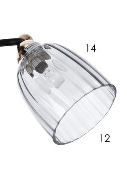 Люстра 12229/3, 2хE27, 60 Вт, чёрный/золото