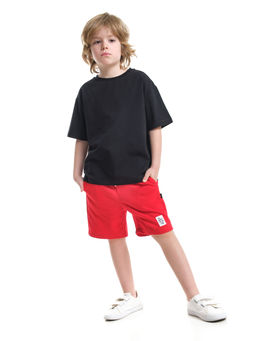 Футболка хлопок подросткам для школы 22-7626 черный - Mini maxi фото 14