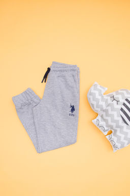 Серые меланжевые спортивные штаны для мальчика - U.s. polo assn фото 11