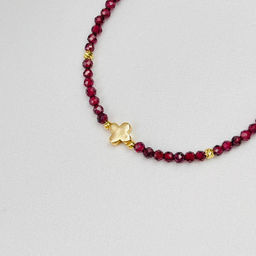 Браслет со вставкой из Граната 16,5 см + - Радуга самоцветов фото 3