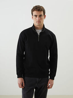 Dik Yaka Erkek Sweatshirt