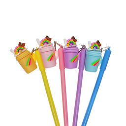 Цена за 15 шт. Ручка - прикол гелевая Calligrata «Коктейль», МИКС