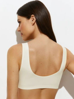 OmD 1142B Invisible Майка Топ женская (кроп-топ на широких бретелях с вкладышами), PA - caramello - Omsa фото 14