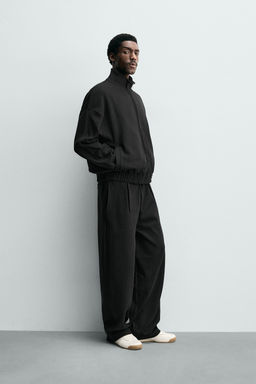 SUDADERA INTERLOCK CREMALLERA / Negro - Zara фото 4